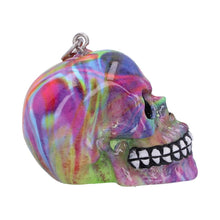Load image into Gallery viewer, Psychedelic Skull Keyring
