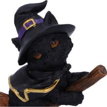 Load image into Gallery viewer, Tabitha Small Witches Familiar Black Cat and Broomstick Figurine
