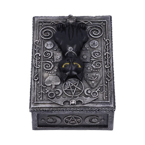 Familiar Spell Black Cat Sigil Trinket Box