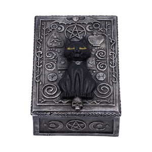 Familiar Spell Black Cat Sigil Trinket Box