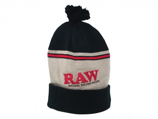 RAW Winter Pompom Hat - Black/Brown